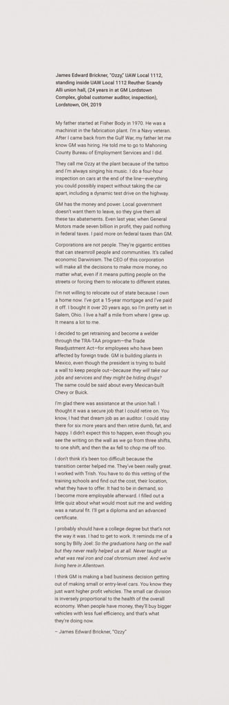 Text, LaToya Ruby Frazier, 2019