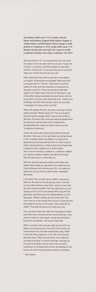 Text, LaToya Ruby Frazier, 2019