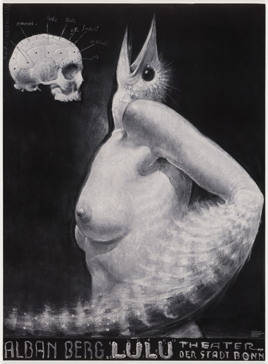 Franciszek Starowieyski. Lulu (Poster for production of Alban Berg's opera in Bonn, Germany). 1980