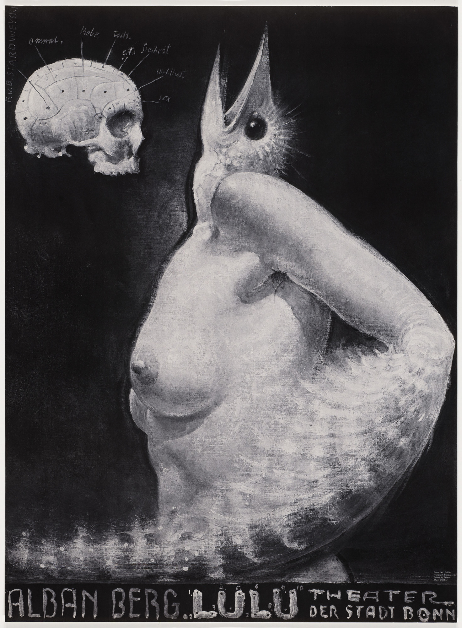 Franciszek Starowieyski. Lulu (Poster for production of Alban Berg's opera in Bonn, Germany). 1980