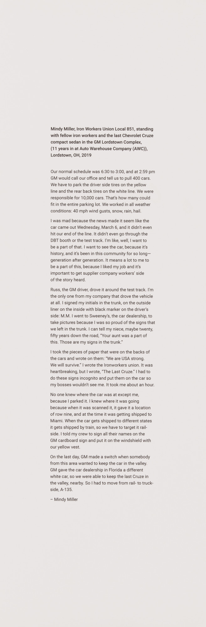 LaToya Ruby Frazier. Text