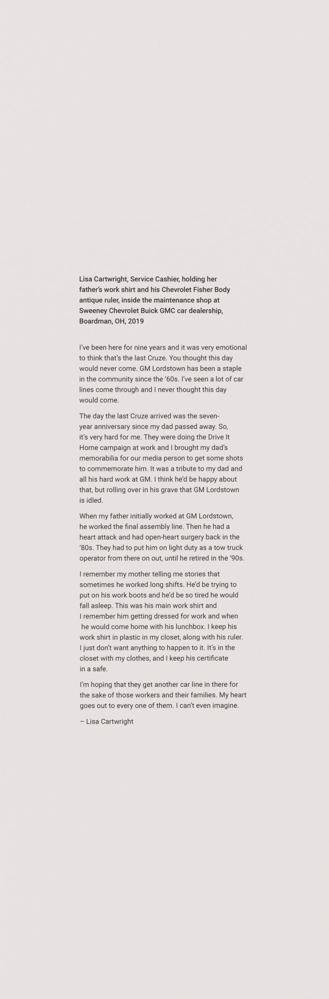 LaToya Ruby Frazier. Text