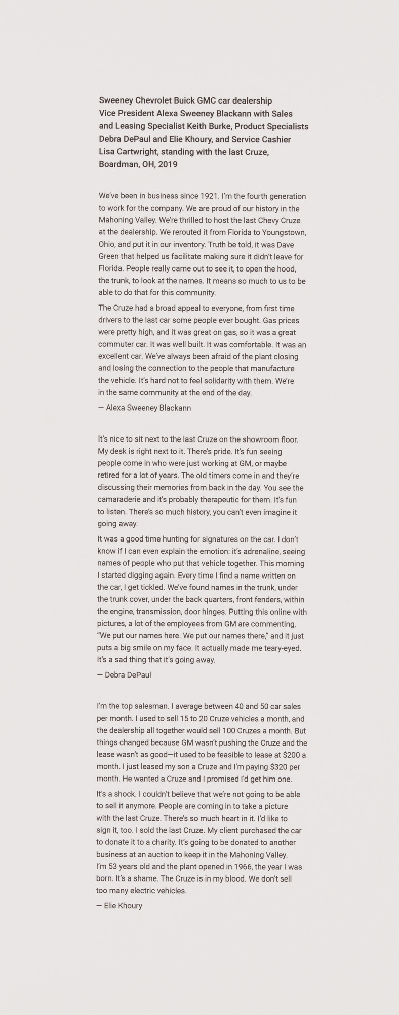 LaToya Ruby Frazier. Text