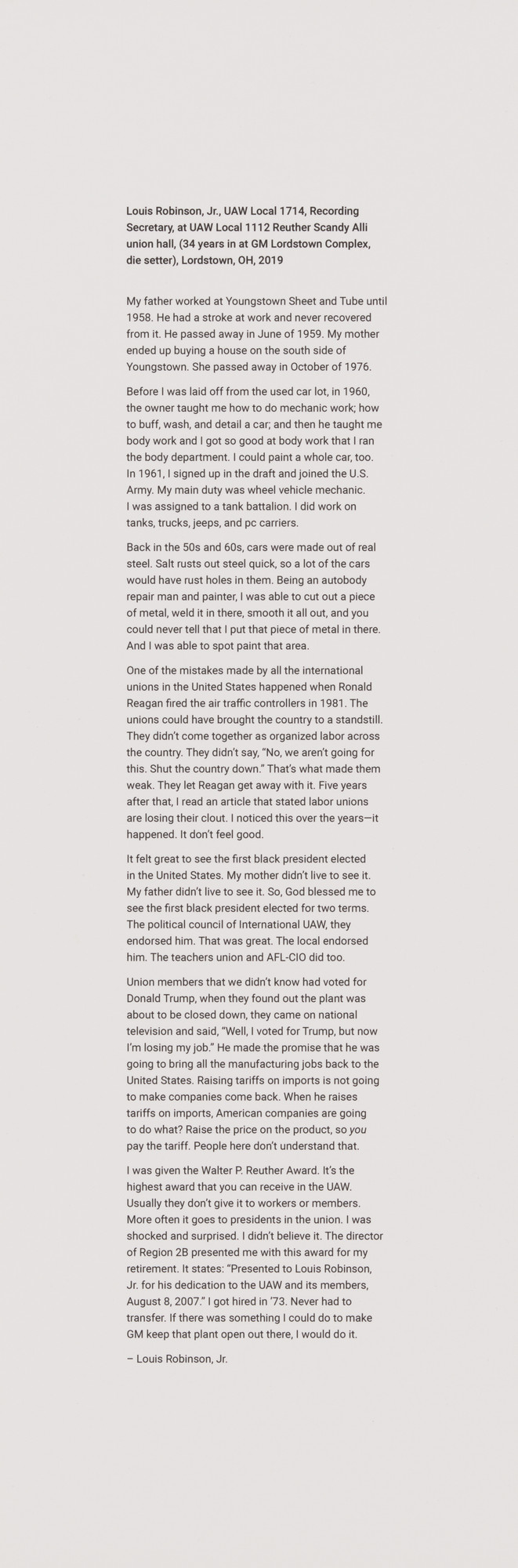 LaToya Ruby Frazier. Text