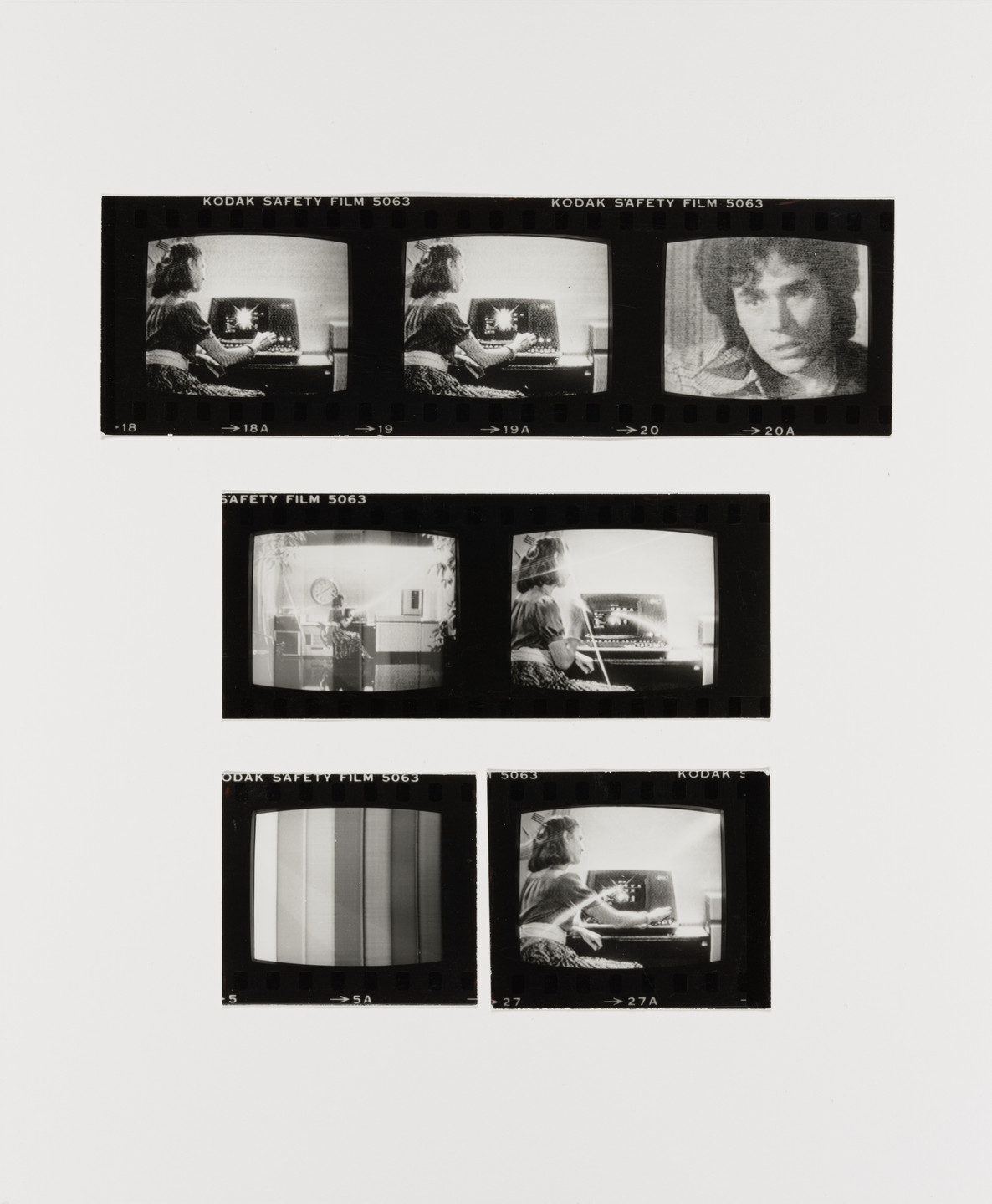 Dara Birnbaum. Pop-Pop Video, Kojak/Wang 4, Contact Sheet Fragments. 1980