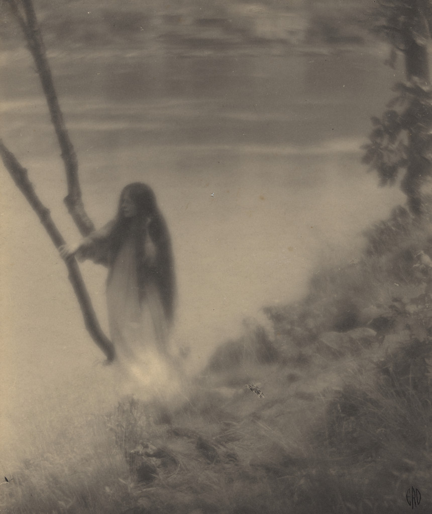 Anne W. Brigman Posing for the Pupils of Clarence H. White's Summer School