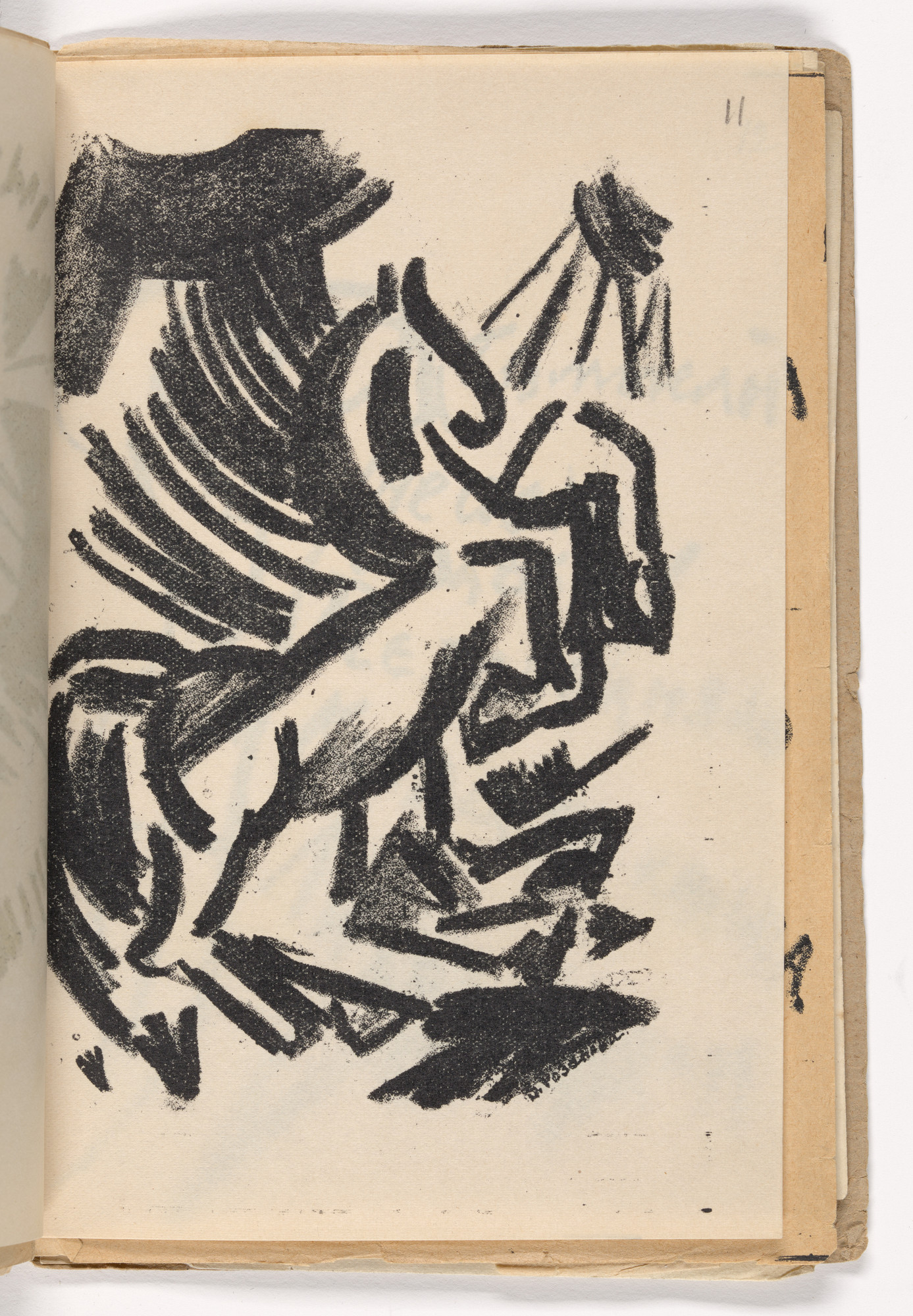 Olga Rozanova. Plate (folio 12) from Vzorval' (Explodity)