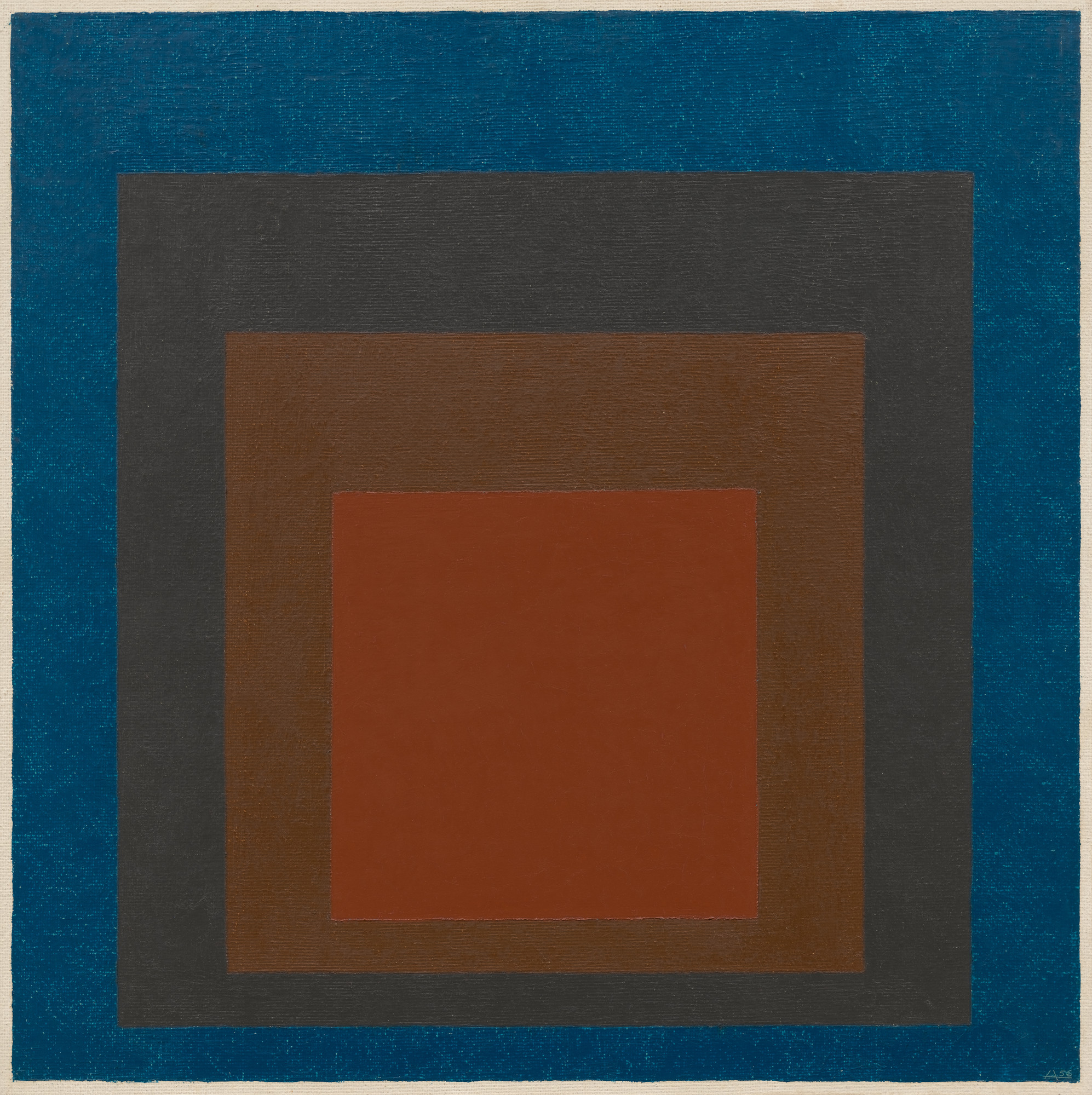 Josef Albers. Study for Homage to the Square: Night Shades. 1956