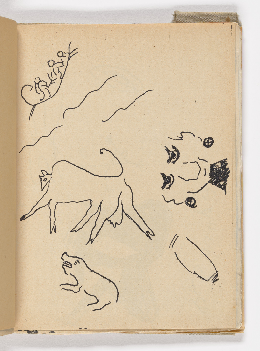 Various Artists, Natalia Goncharova, Mikhail Larionov, Nikolai Rogovin, Vladimir Tatlin. Plate (folio 13) from Mirskontsa (Worldbackwards). 1912