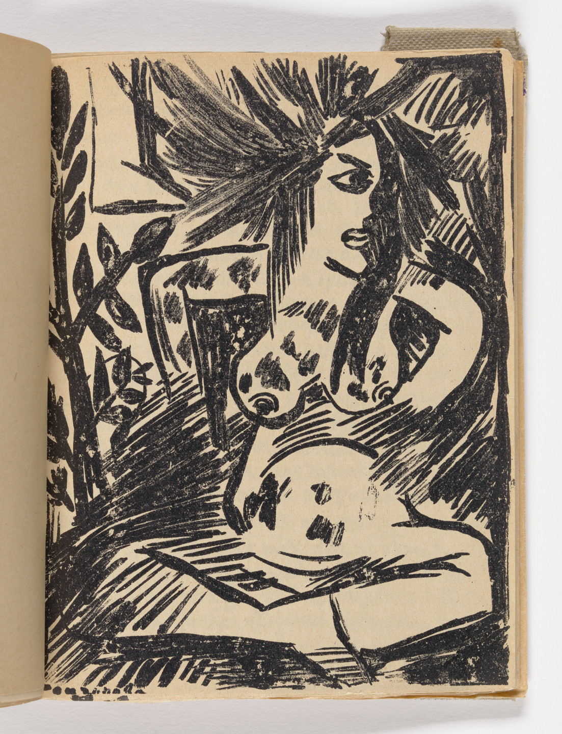 Various Artists, Natalia Goncharova, Mikhail Larionov, Nikolai Rogovin, Vladimir Tatlin. Plate (folio 17) from Mirskontsa (Worldbackwards). 1912