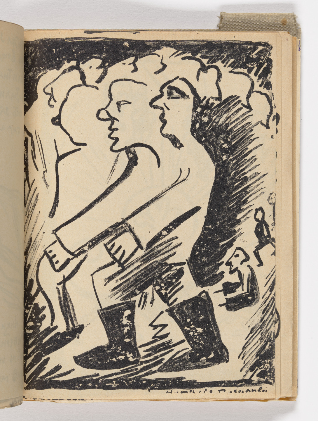 Various Artists, Natalia Goncharova, Mikhail Larionov, Nikolai Rogovin, Vladimir Tatlin. Plate (folio 23) from Mirskontsa (Worldbackwards). 1912