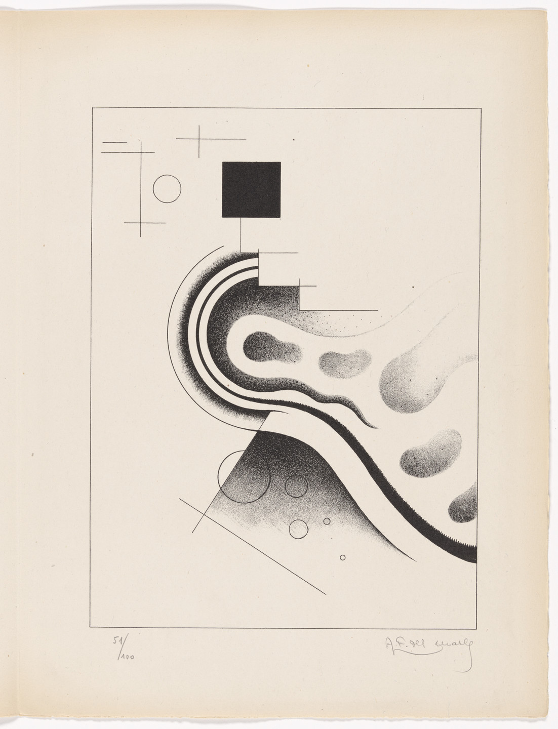 Aimé Félix Del Marle. Plate (folio 10) from Art abstrait (Abstract Art). 1946