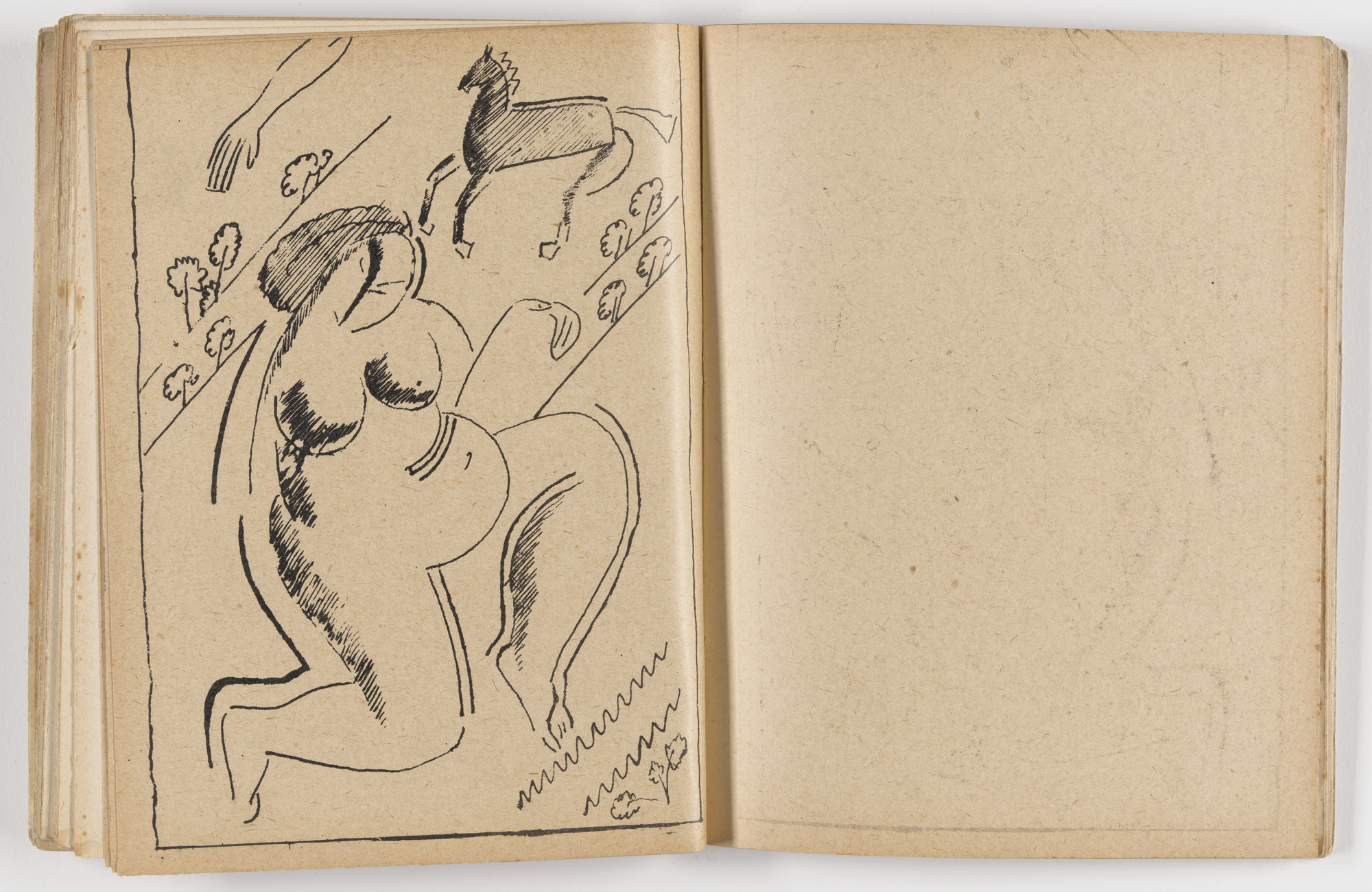David Burliuk, Vladimir Burliuk. Dokhlaia luna. Sbornik edinstvennykh futuristov mira!! Poetov Gileia. Stikhi, proza, stat&#39;i, risunki, oforty (The Croaked Moon: Collection of the Sole Futurists of the World!! The Gileia Poets: Verse, Prose, Essays, Drawings, and Etchings). 1913