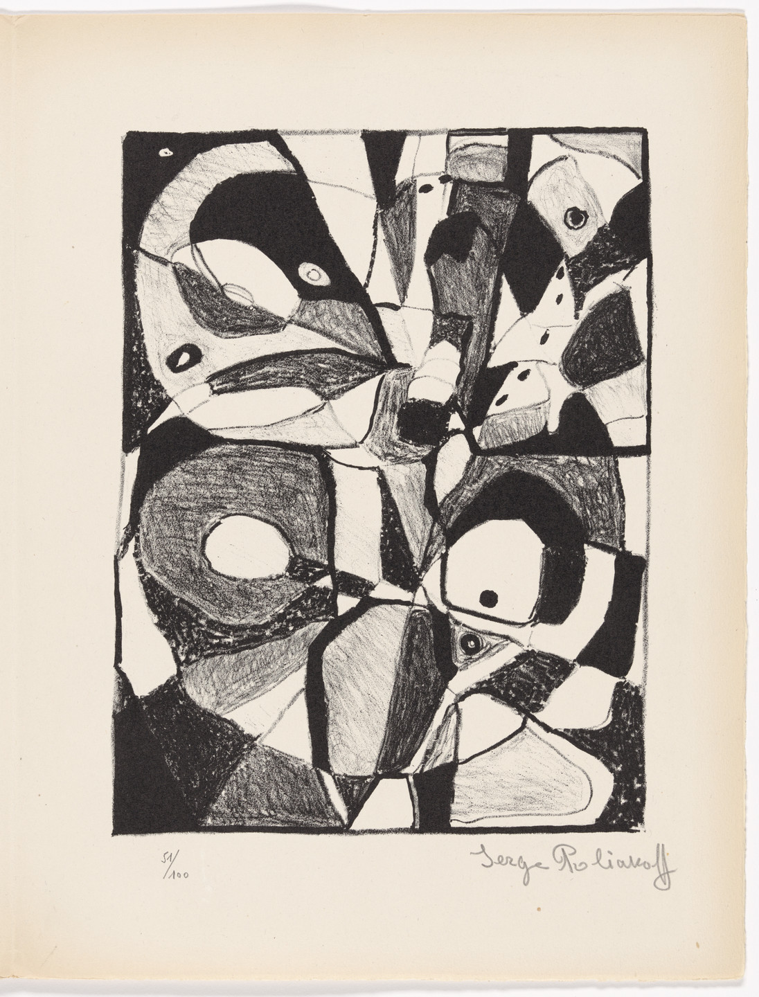 Serge Poliakoff. Plate (folio 26) from Art abstrait (Abstract Art). 1946