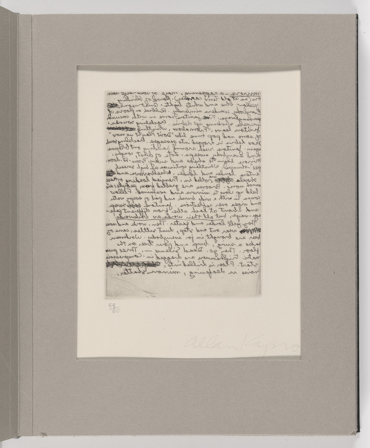 Allan Kaprow. Untitled (plate 10) from The International Anthology of Contemporary Engraving: The International Avant-Garde, Volume 5: America Discovered (Anthologia internazionale dell&#39;incisione contemporanea: L&#39;Avanguardia internazionale: Volume 5: Scoperta dell&#39;America). 1964