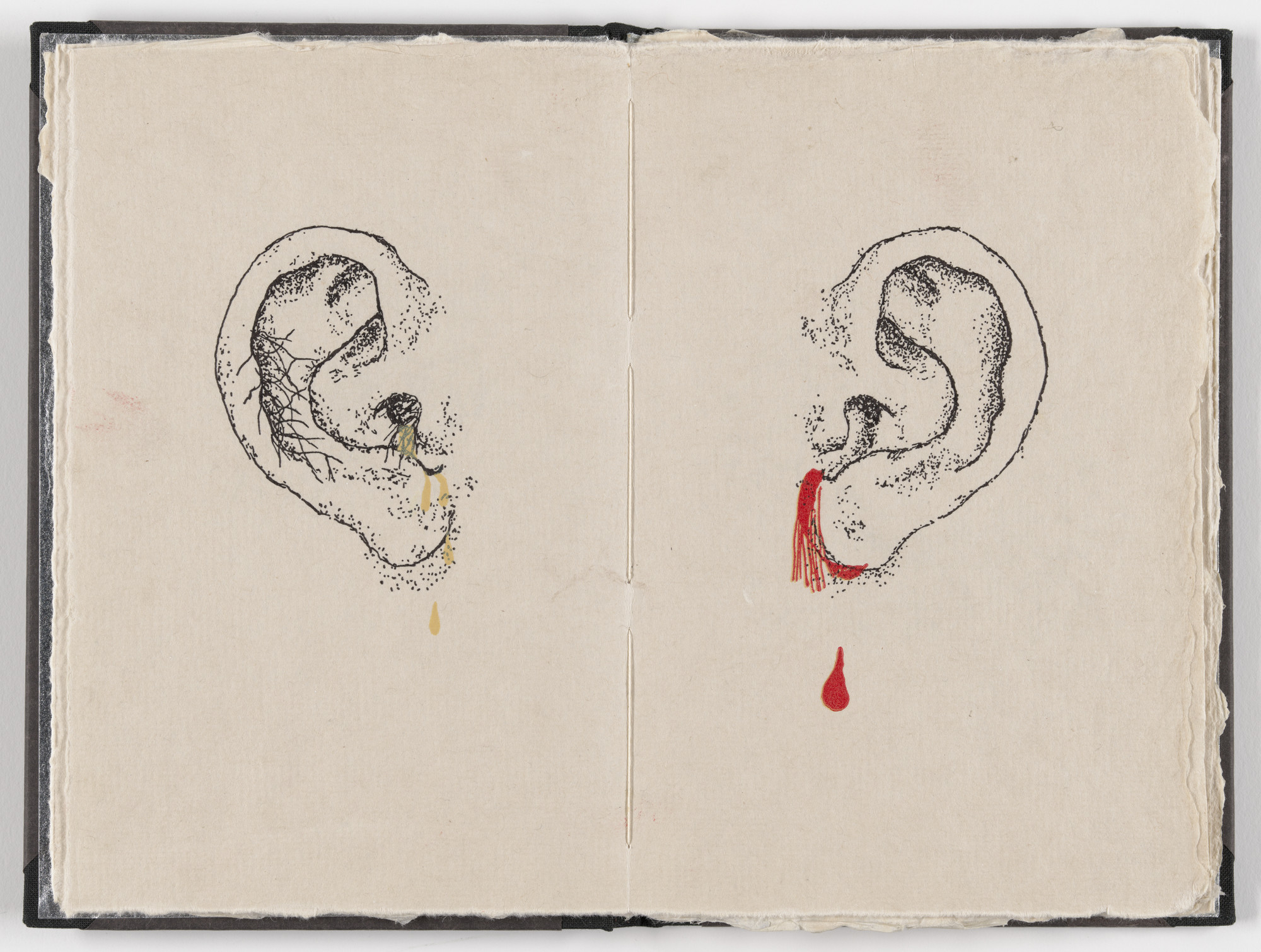 Kiki Smith. Double page plate (folios 4 verso and 5) from Fountainhead