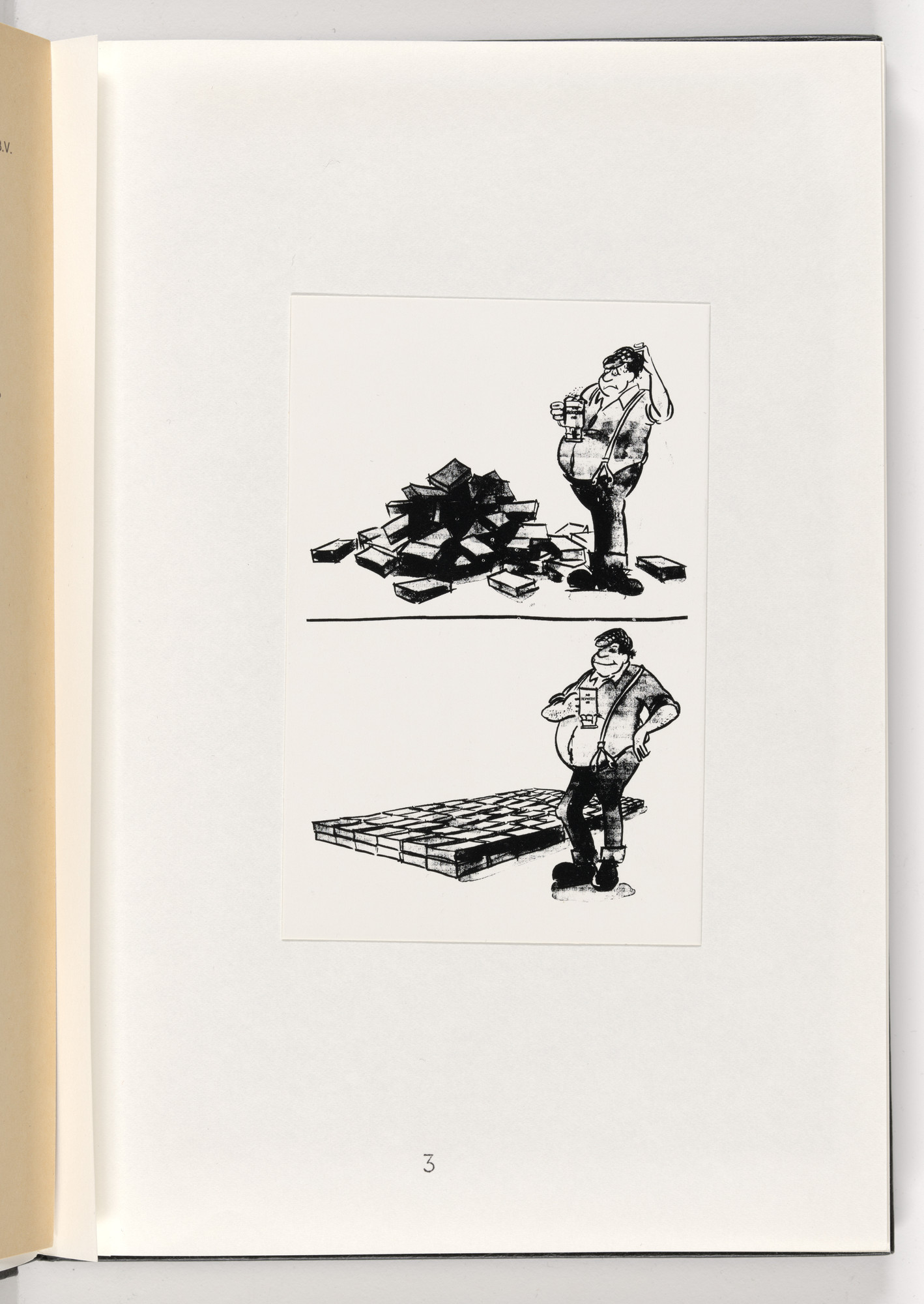 Carl Andre. Cartoon from The Archives: Art Information Centre