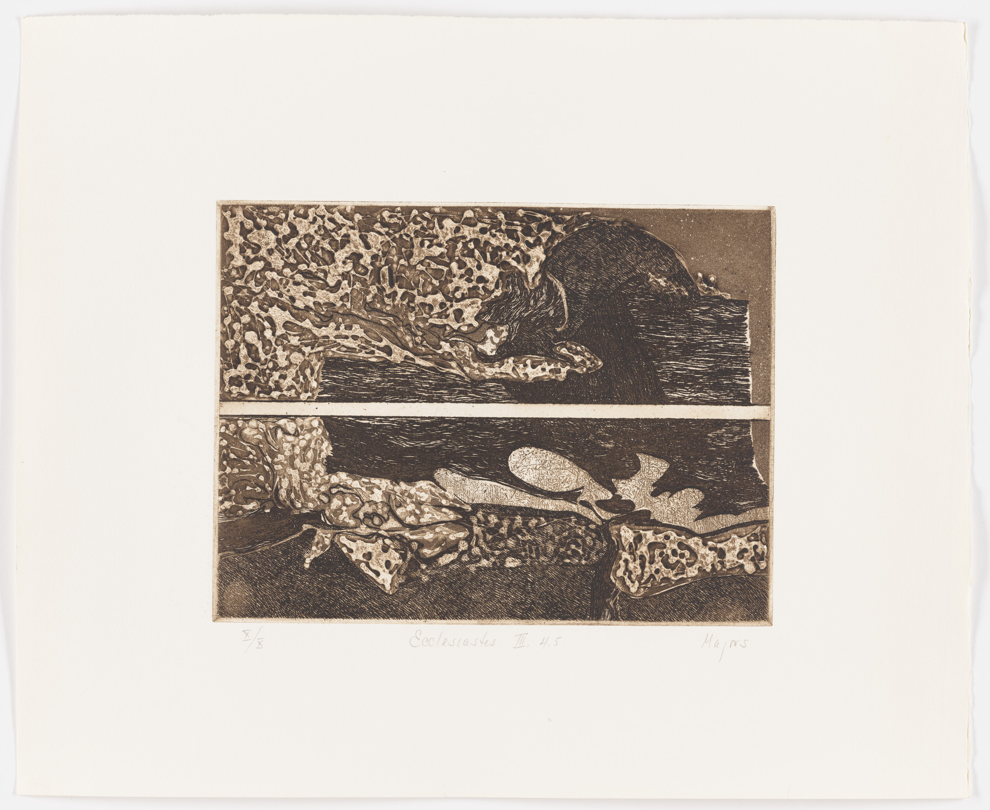 William Majors. Ecclesiastes III:4,5 (plate, folio 13) from Etchings from Ecclesiastes