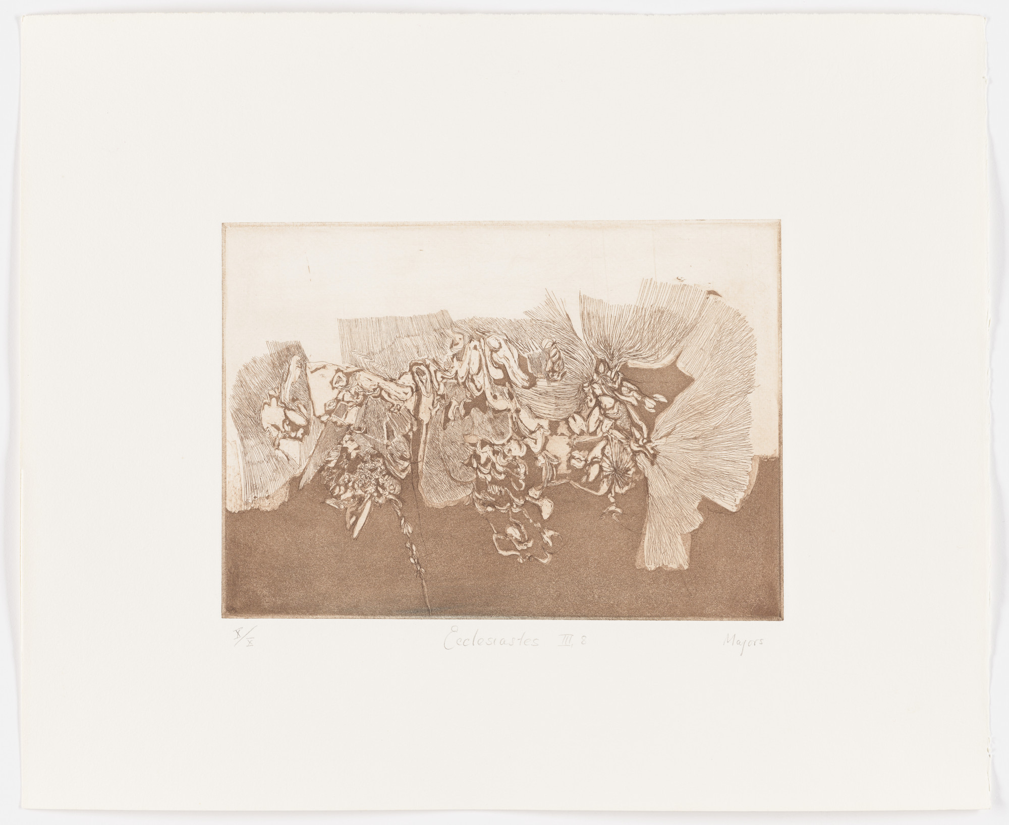 William Majors. Ecclesiastes III:8 (plate, folio 14) from Etchings from Ecclesiastes