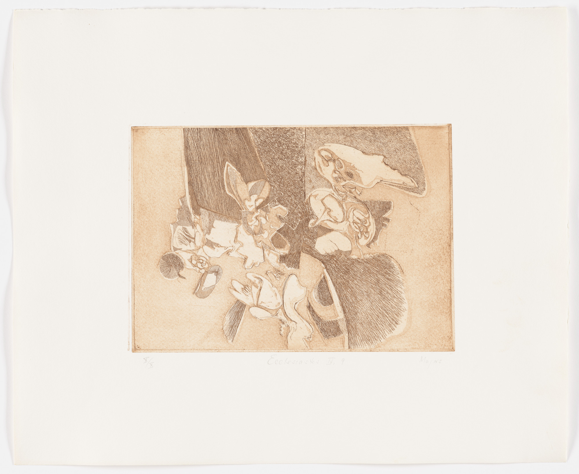 William Majors. Ecclesiastes IV:9 (plate, folio 16) from Etchings from Ecclesiastes