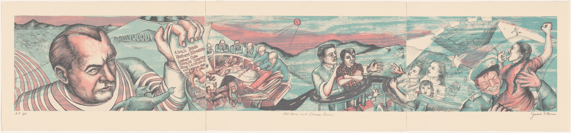 Judith Francisca Baca. Red Scare and Chavez Ravine. 1992-93
