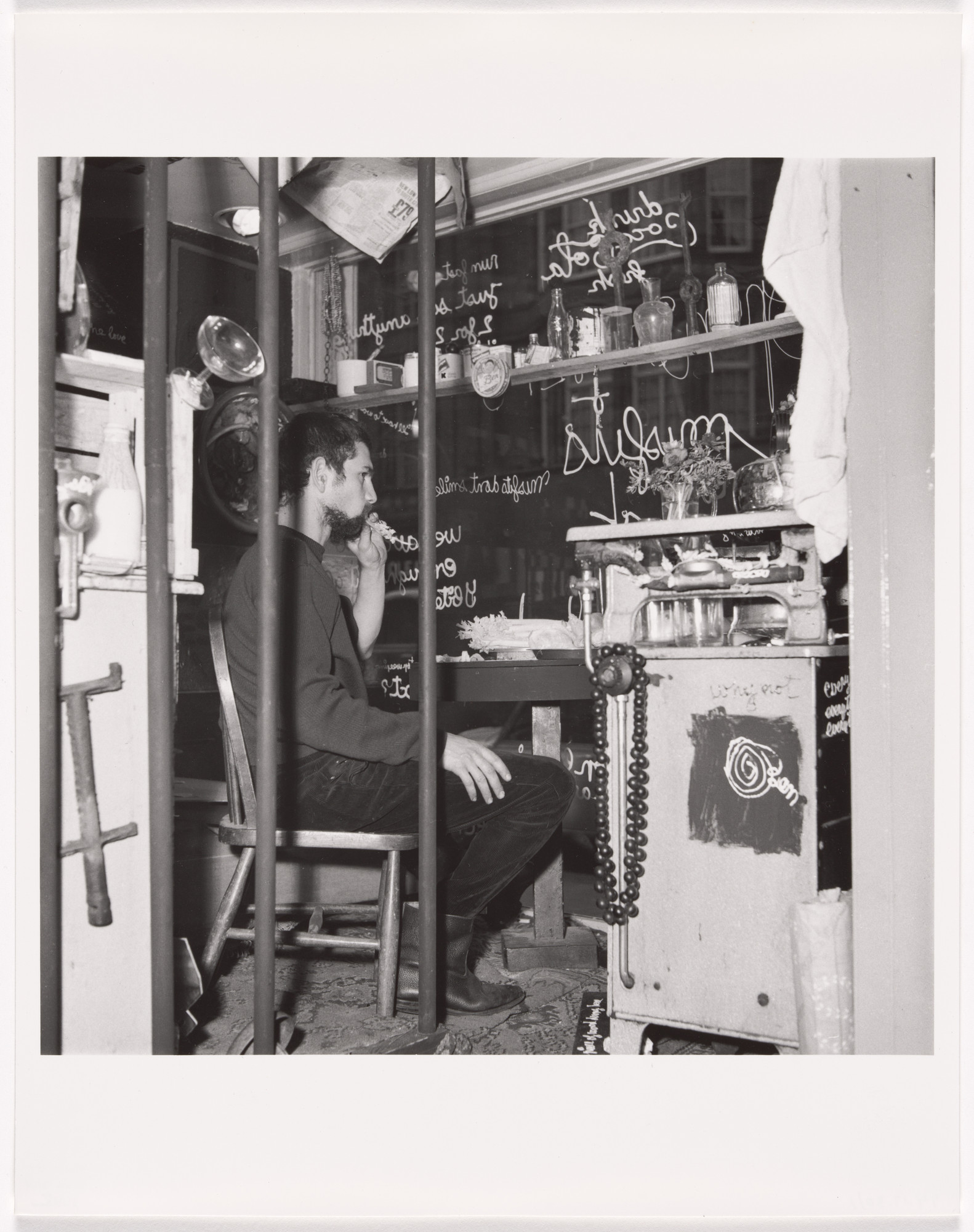 Ben Vautier. Sculpture Vivante (Living Sculpture), Festival of Misfits, Gallery One, London, October 23- November 8, 1962