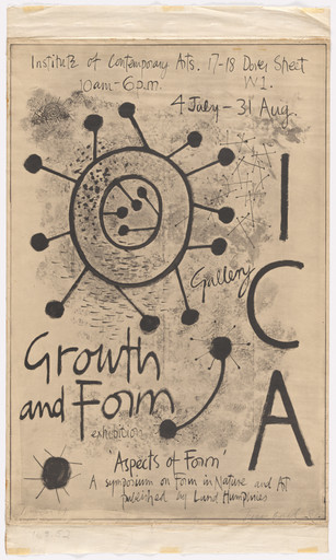 Poster for the exhibition "Growth and Form" at the Institute for Contemporary Arts