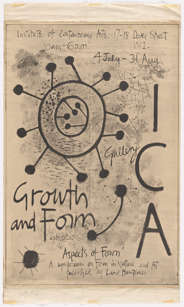 Poster for the exhibition "Growth and Form" at the Institute for Contemporary Arts