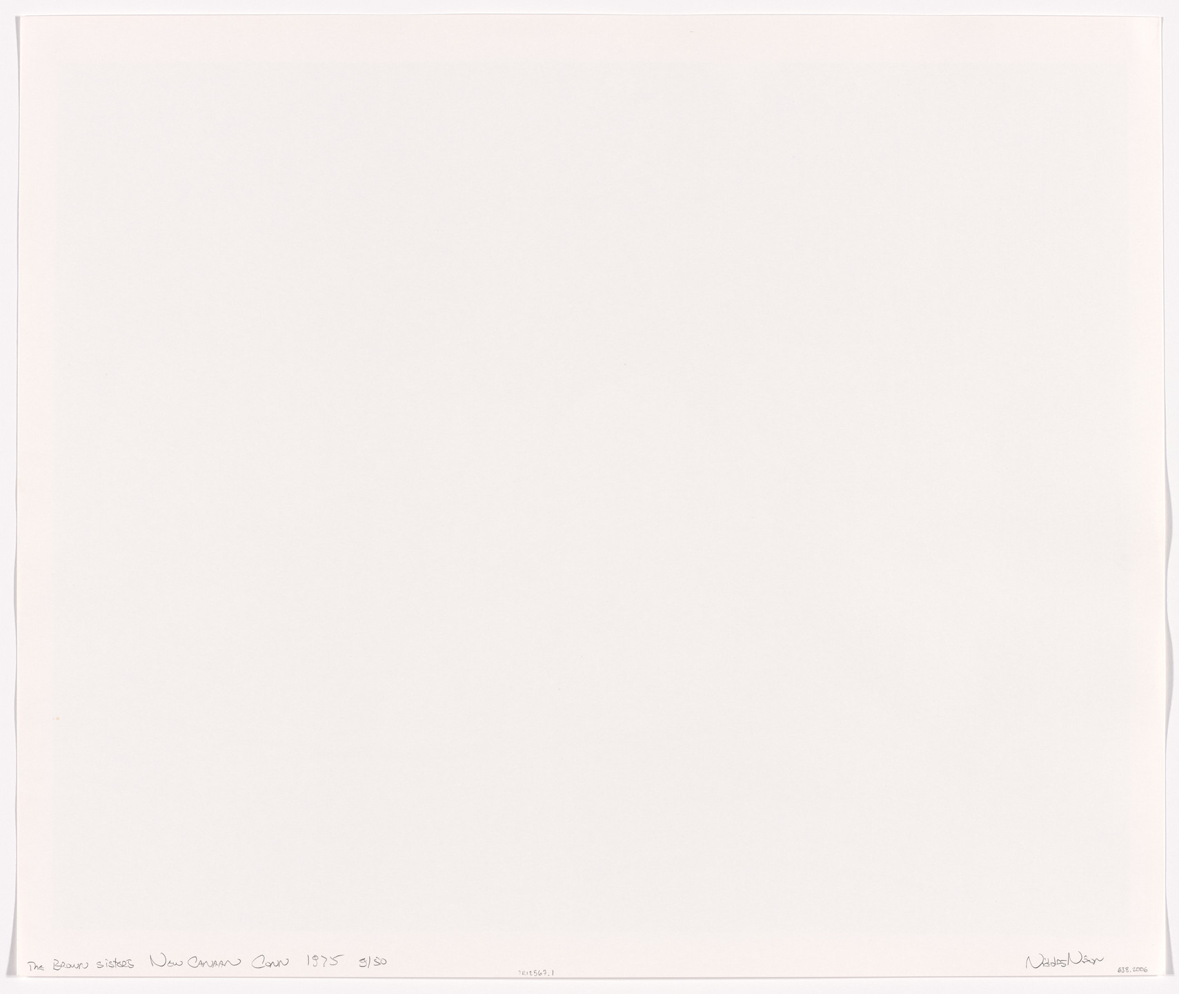 Nicholas Nixon. The Brown Sisters, New Canaan, Connecticut. 1975