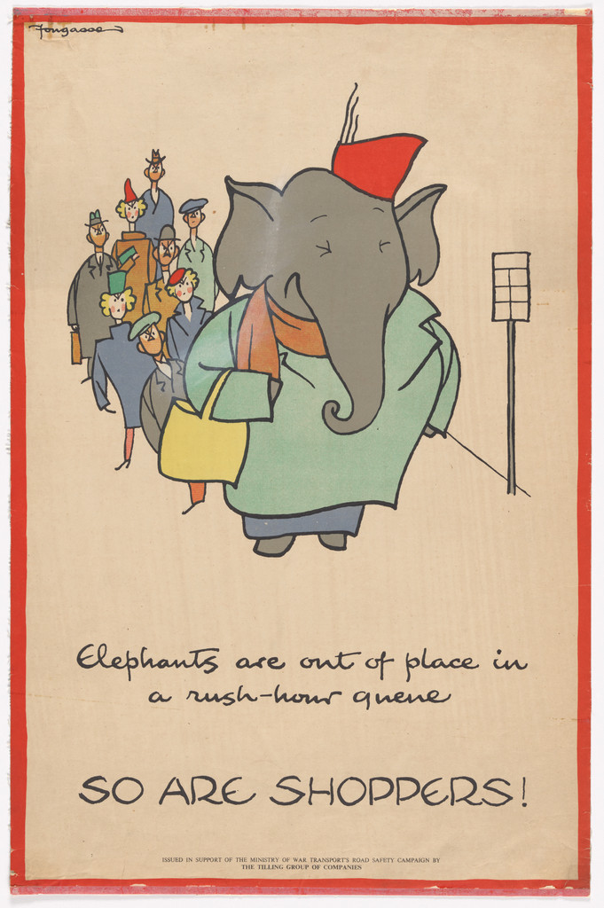 Elephants Are Out of Place in a Rush-Hour Queue - So Are Shoppers!