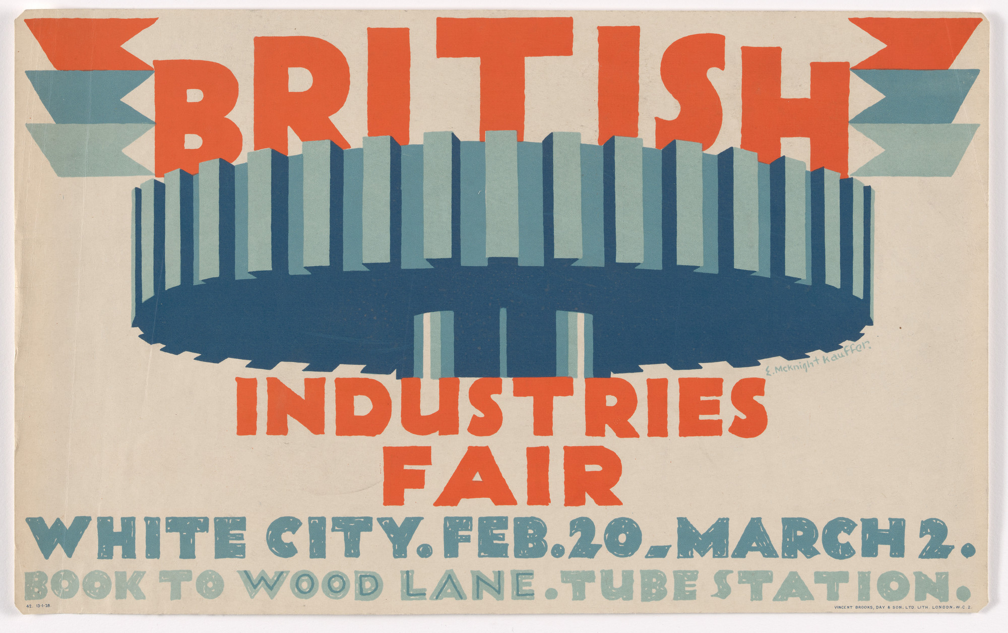 E. McKnight Kauffer. British Industries Fair, White City, Feb. 20 - March 2