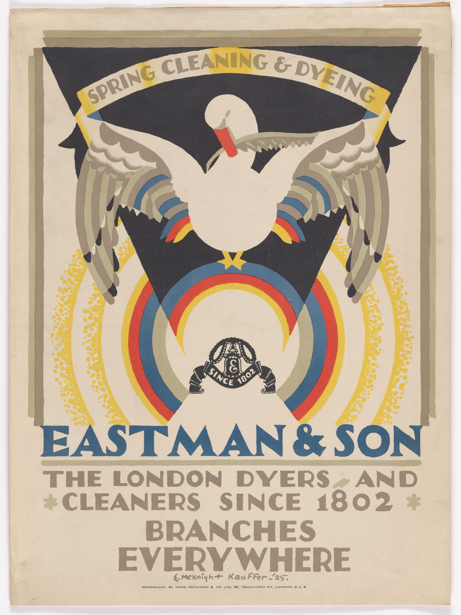E. McKnight Kauffer. Spring Cleaning; Eastman & Son, the London Dyers & Cleaners since 1802
