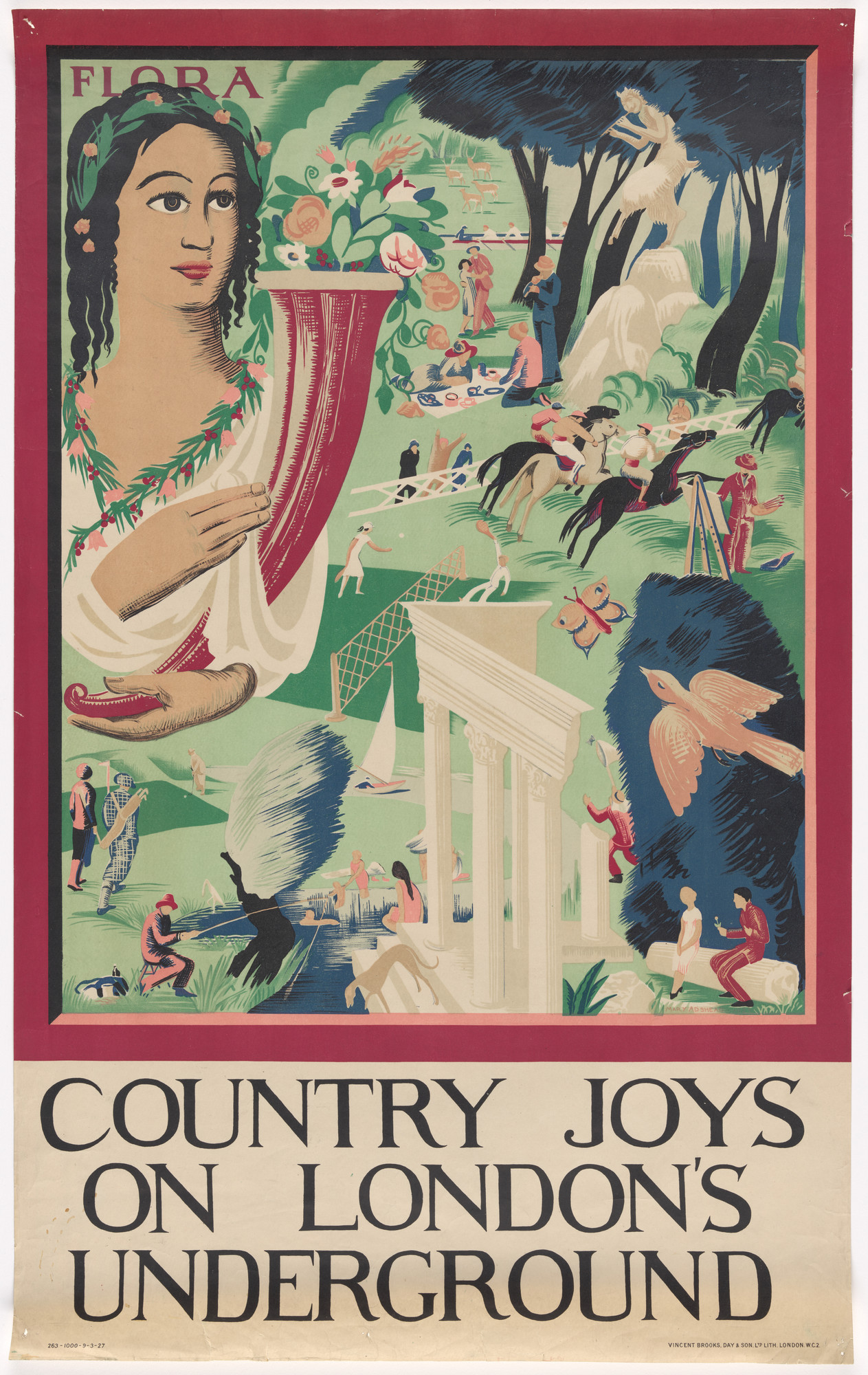 Mary Adshead. Country Joys on London's Underground