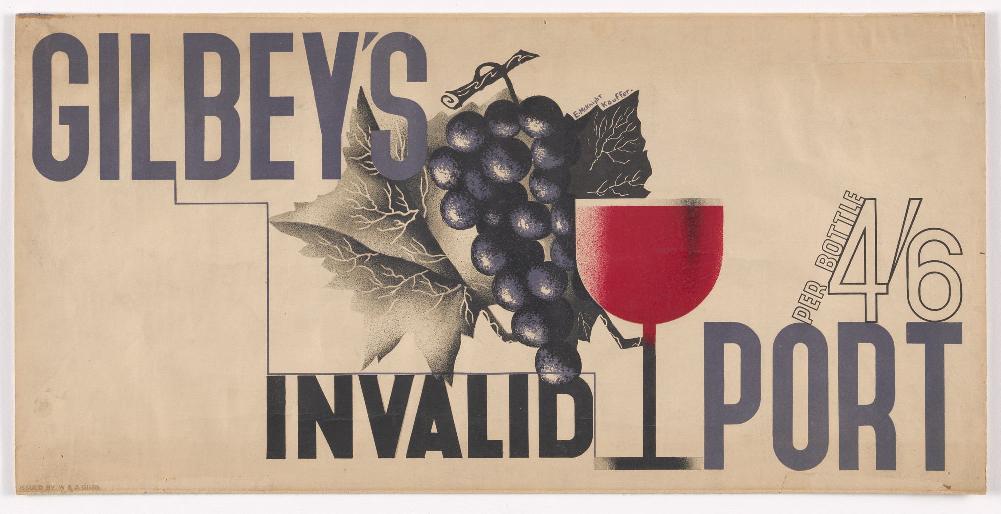 E. McKnight Kauffer. Gilbey's Invalid Port