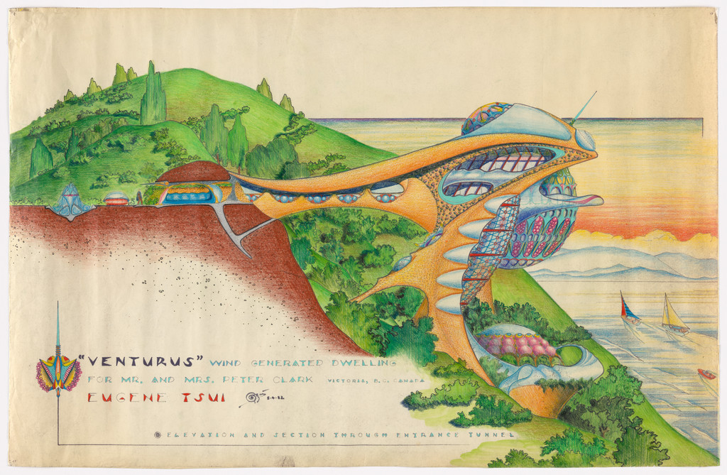 "Venturus" Wind Generated Dwelling for Mr. and Mrs. Peter Cook, Victoria, B.C., Canada