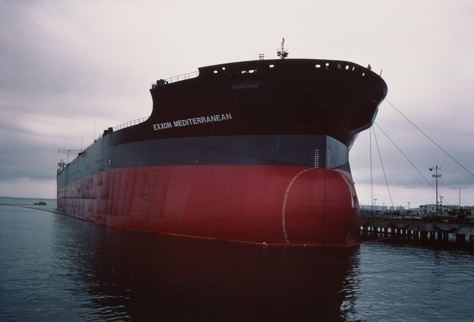 Allan Sekula. The rechristened Exxon Valdez awaiting sea trials after repairs. National Steel and Shipbuilding Company. San Diego harbor from the series Fish Story. August 1990