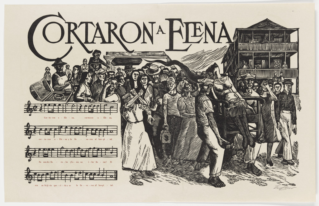 Cortaron a Elena (They Cut Elena) (double page in-text plate, folios 19 verso and 20) from Plenas