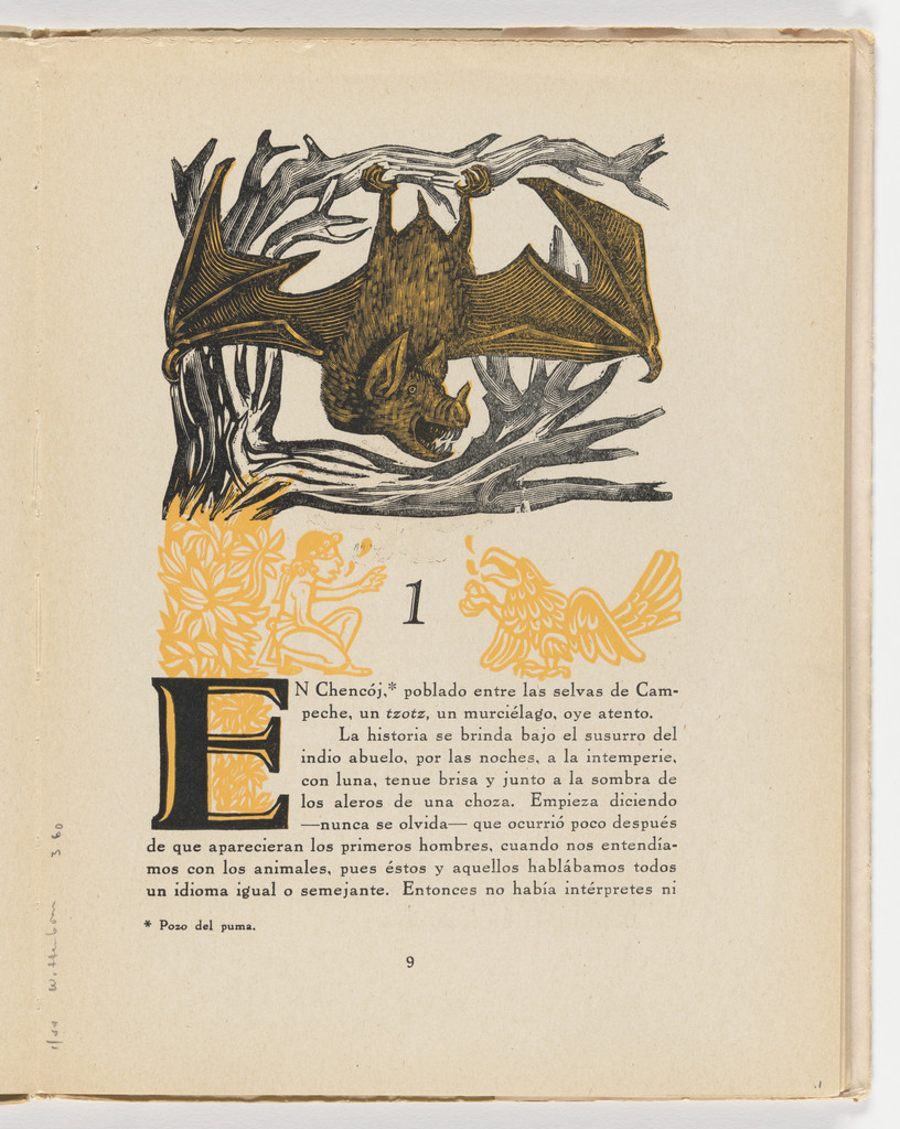 En Chencó (page 9) of the illustrated book Incidentes melódicos del mundo irracional (Melodic Incidents of the Irrational World)