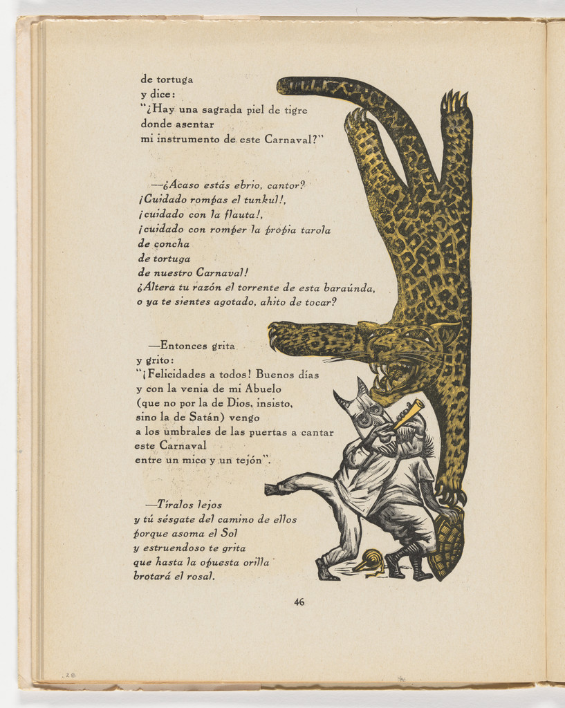 La piel del tigre (in-text plate, page 46) from the illustrated book Incidentes melódicos del mundo irracional (Melodic Incidents of the Irrational World)
