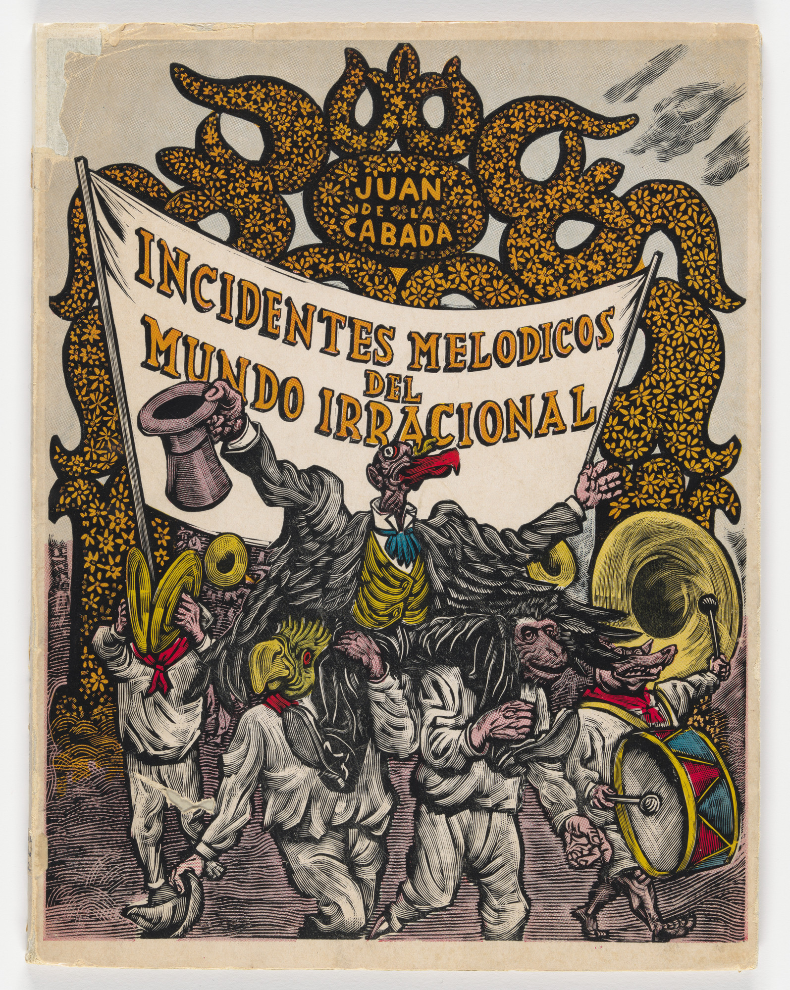 Leopoldo Méndez. El gran recibimiento (front cover) from the illustrated book Incidentes melódicos del mundo irracional (Melodic Incidents of the Irrational World)