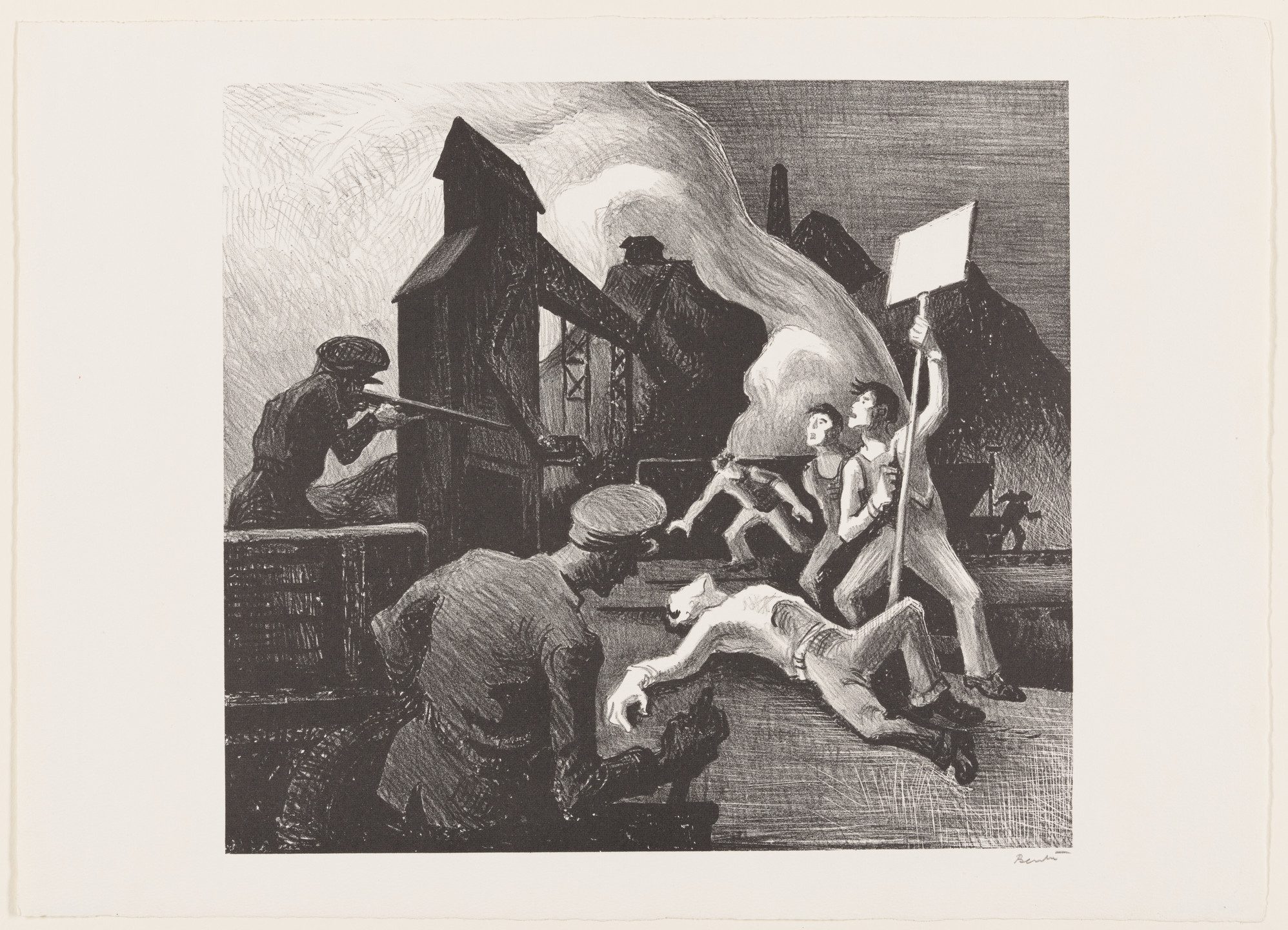 Thomas Hart Benton. Mine Strike from The American Scene, no. 2. 1936