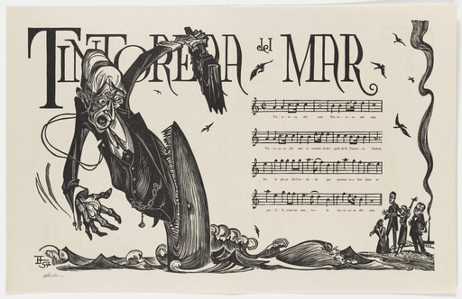 Tintorera del Mar (Shark of the Sea) (double page in-text plate, folios 9 verso and 10) from Plenas