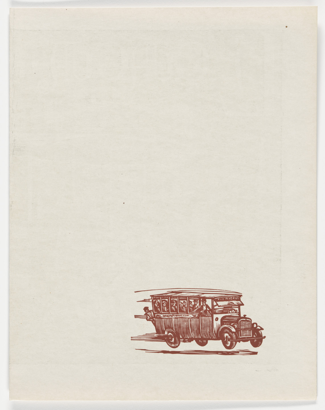 Lorenzo Homar. Vignette (folio 13) from Plenas. 1954, published 1955
