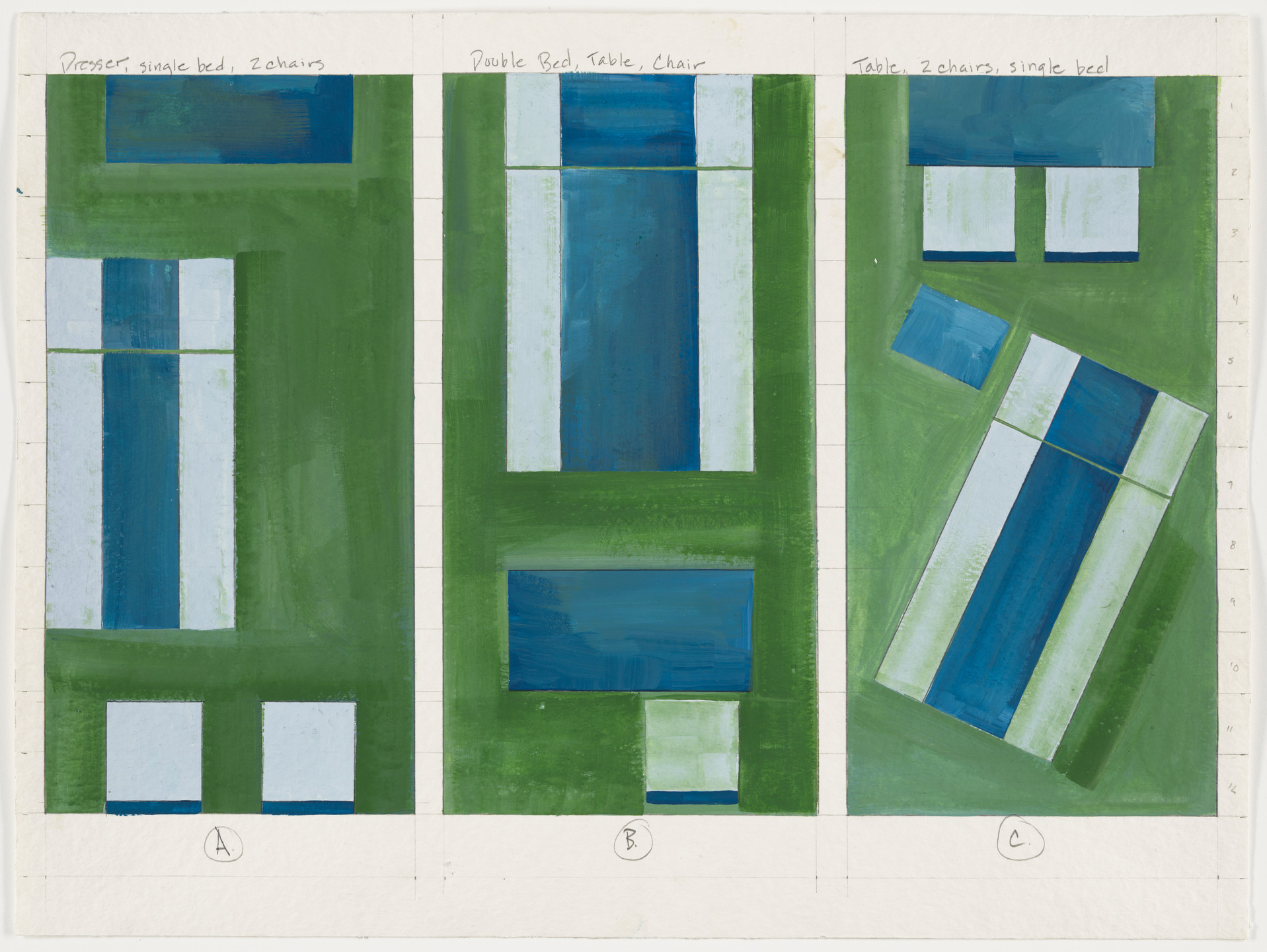 Andrea Zittel. Study for Carpet / Furniture. 1993