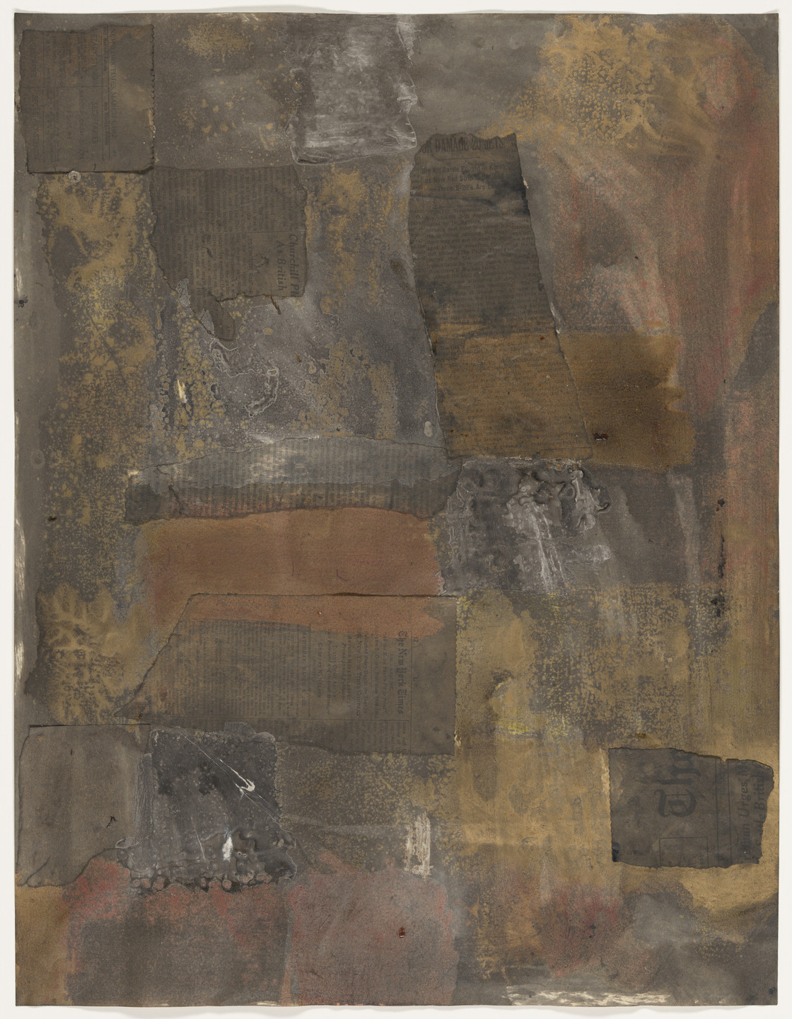 Robert Rauschenberg. Untitled [black painting on paper]. 1952