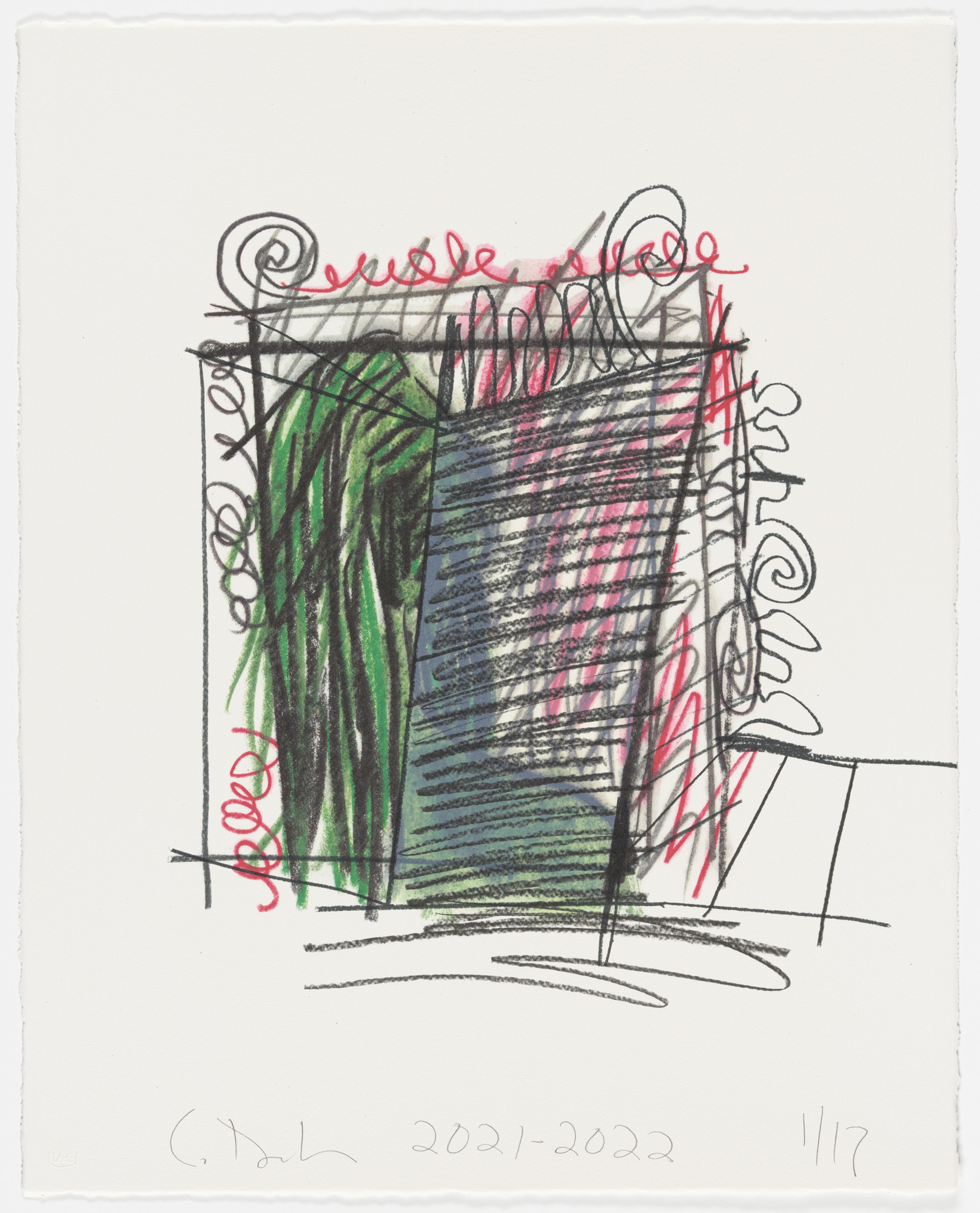 Carroll Dunham. Untitled from the portfolio Green Self Models