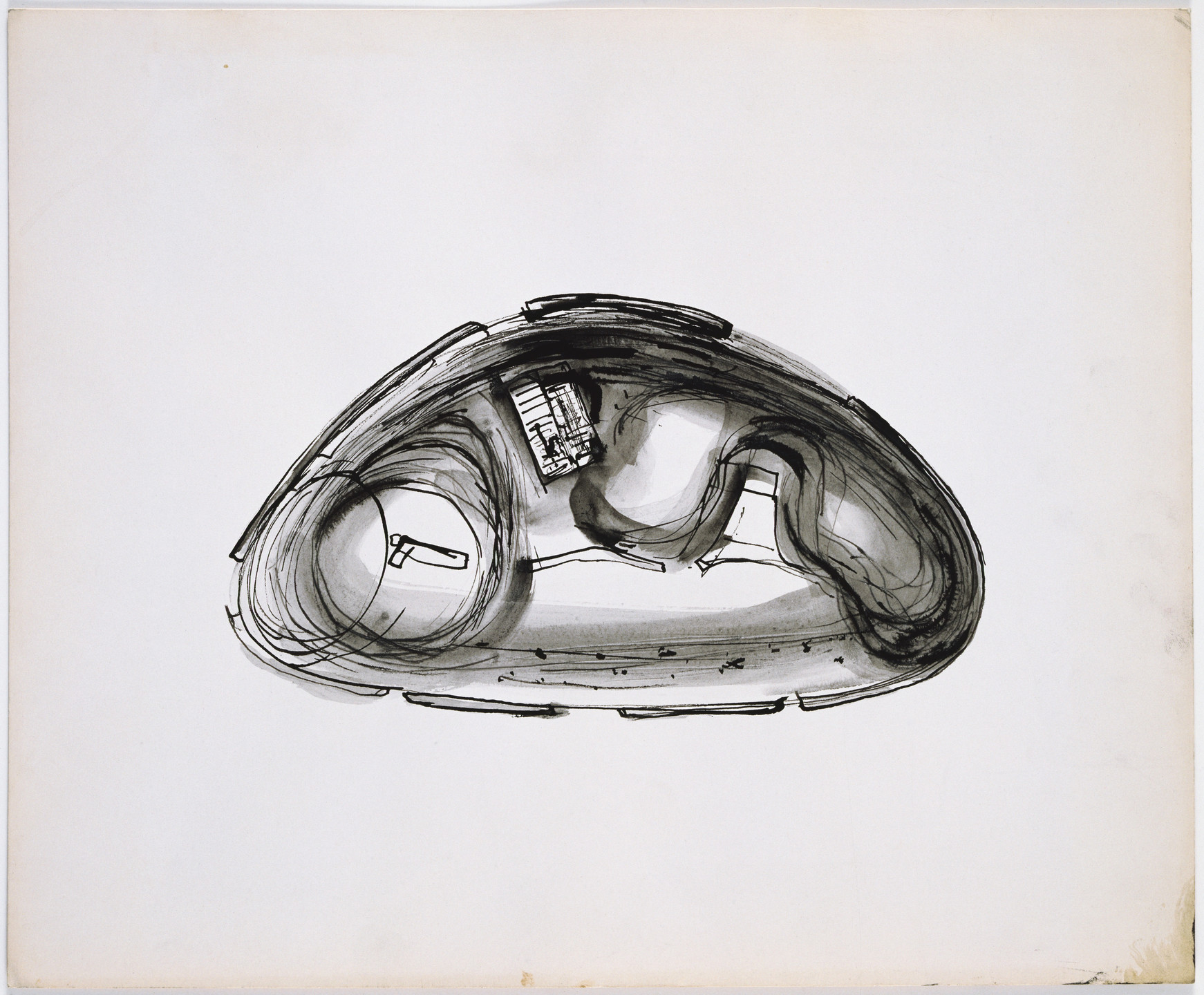 Frederick Kiesler. Endless House Project, Plan. 1951