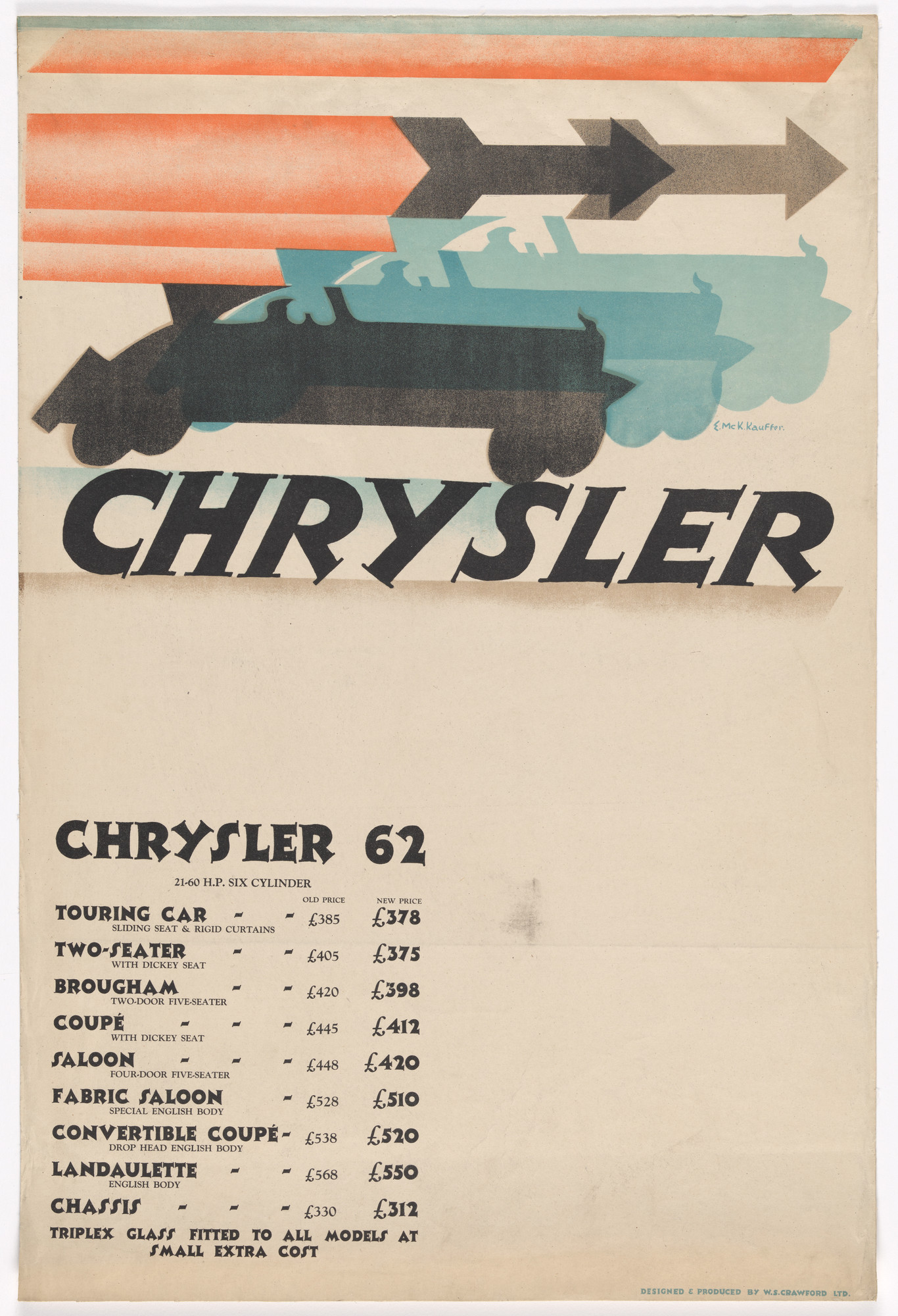 E. McKnight Kauffer. Chrysler (Chrysler 62)