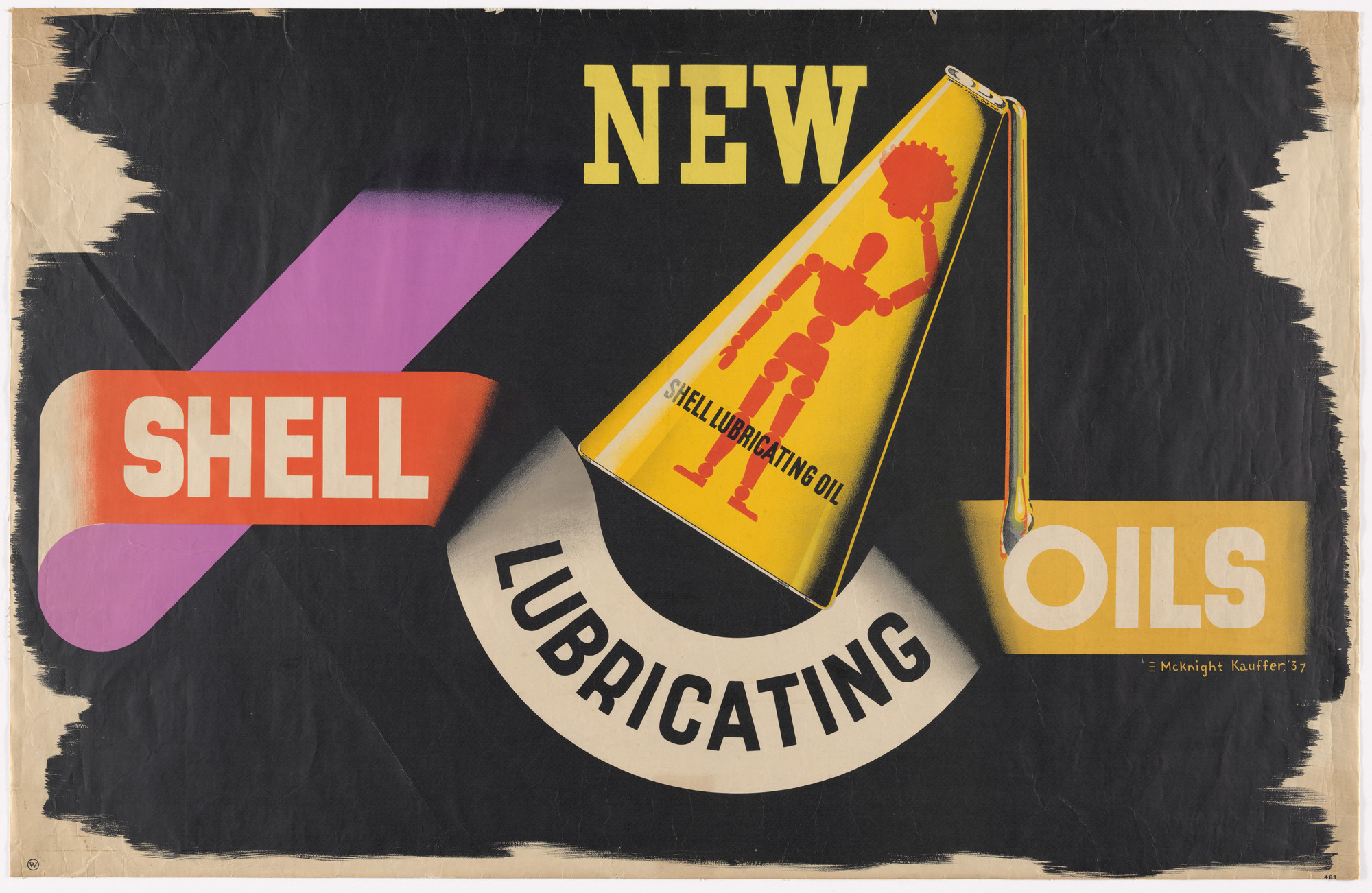 E. McKnight Kauffer. New Shell Lubricating Oils