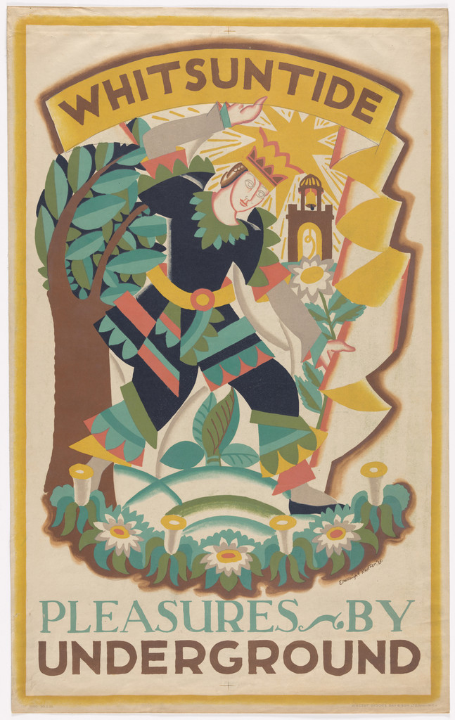 Whitsuntide Pleasures by Underground (Poster for London Transport)